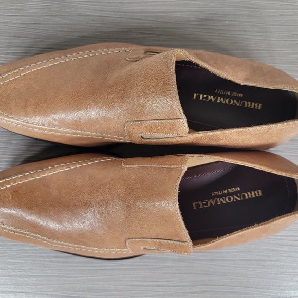 Bruno Magli Raging Slip On Loafers,Tan Leather 7 W - Picture 8 of 12